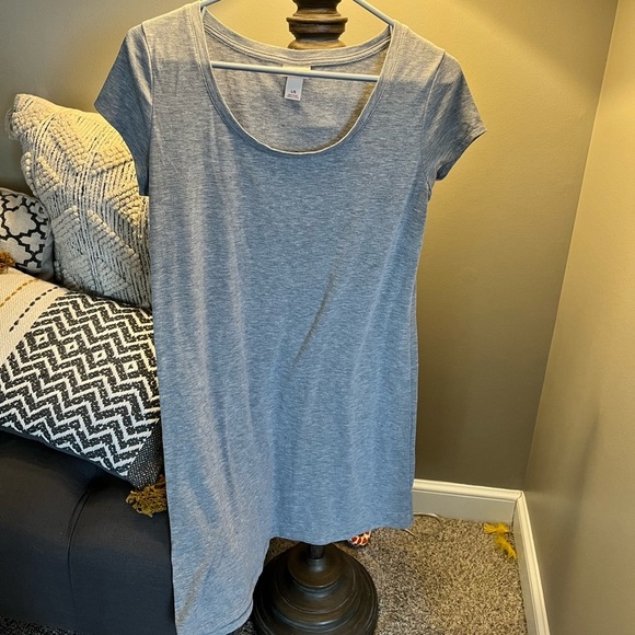 Mossimo Gray Tee Shirt Dress size large scoop neck - Picture 1 of 6